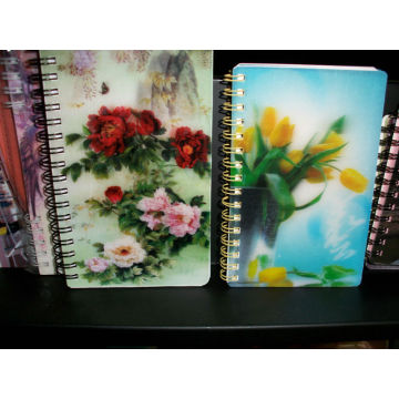 Cuaderno de tamaño A4, A5, A6 con impresión lenticular de efecto 3D